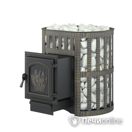 Дровяная банная печь Везувий Легенда Ковка 16 (271) чугун в Архангельске